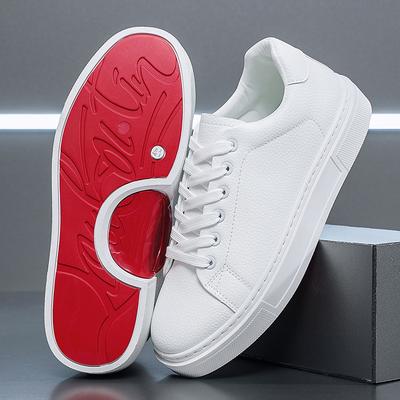 Autumn Fashion Work Men's Shoes Personality Casual Board Shoes Versatile Flat White Shoes Street Tide Shoes Comfortable Breathable Resistant Shoes