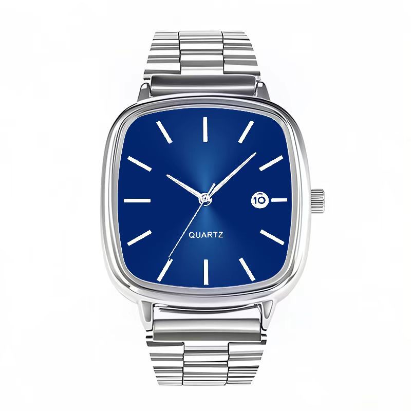 Modemarke Herrenuhr Stahlarmband Business Kalender Quarzuhren Luxus Armbanduhren Geschenk Dropshipping Große Zifferblatt Uhr