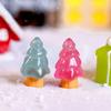 10 Pcs Microlandschaft Miniature Christmas Tree Decorations Snow Landscape Accessories Resin Crafts Luminous Ornaments