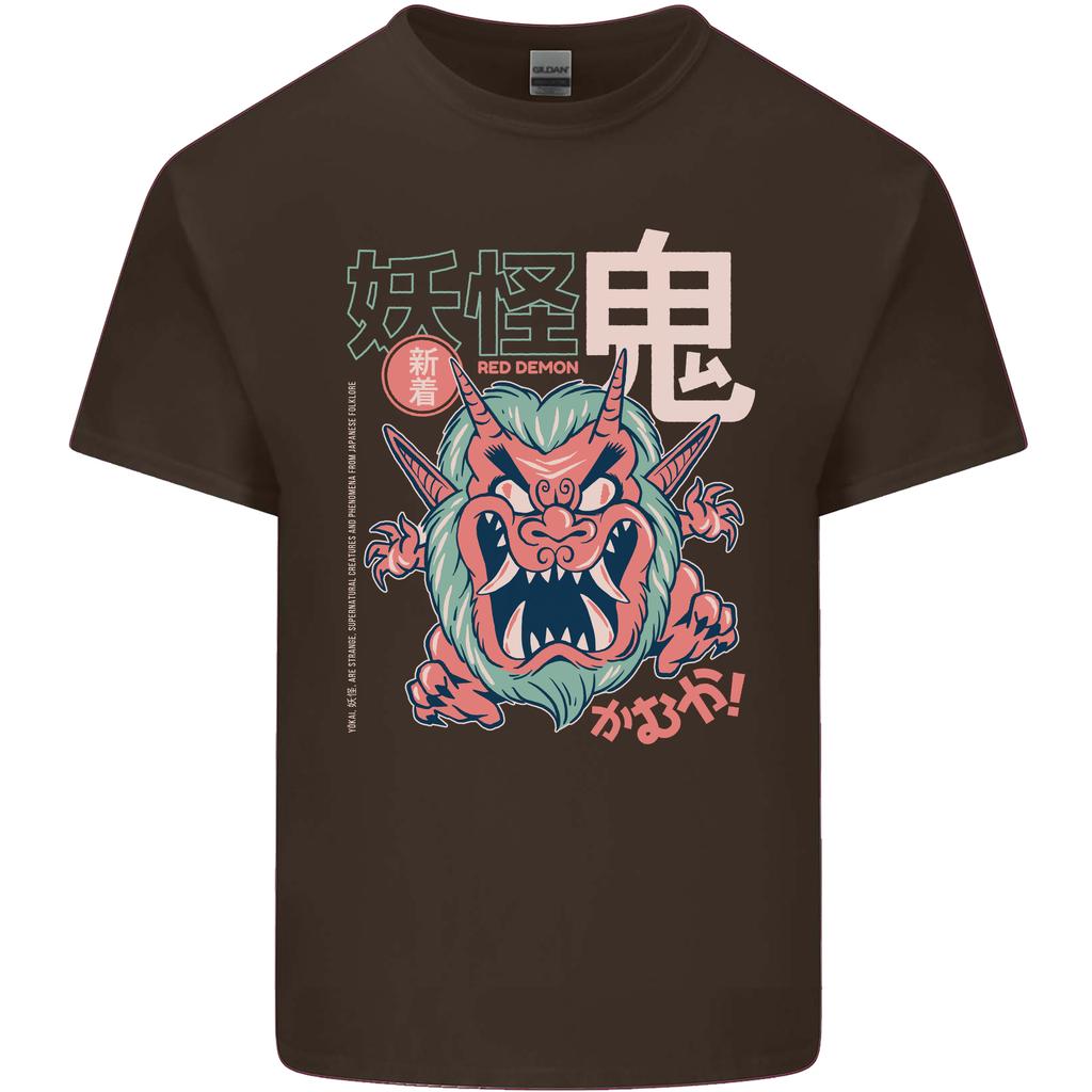 Oni Yokai Japanese Red Demon Unisexs Light Cotton TShirt