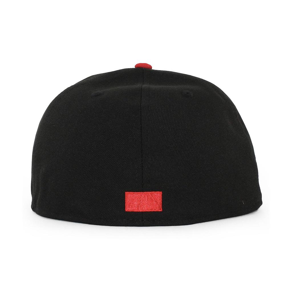 [New Era] Cap 59FIFTY Cleveland Indians MLB MUNICIPAL STADIUM FITTED CAP CLEVELAND INDIANS Black Hat 5950 SIDE PATCH Side Patch Sz 7 [Used]