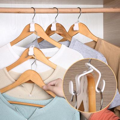 1/5/10Pcs Clothes Hanger Hooks Space Saving Closet Connector Hook Cascading Hanger Plastic Extender Clips Wardrobe Coat Organizer