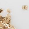 Set of 20 Mini Hinges + Screws Brass Plated for Dollhouse Furniture Perfect for Repairing Jewelry Boxes and Model Making