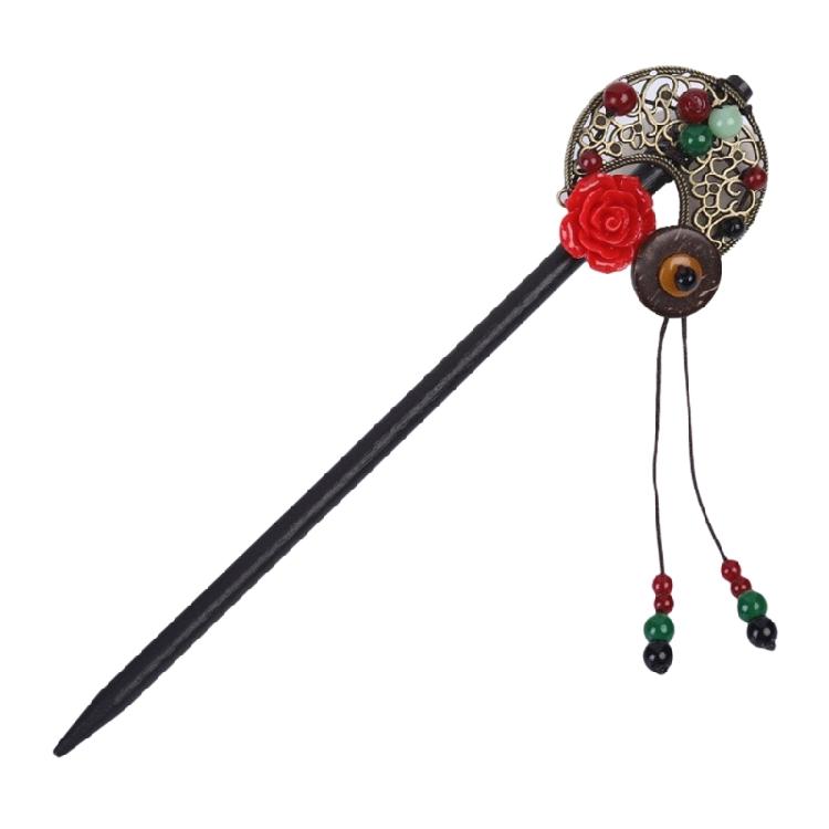 Elegant Dangling Hair Pin Hair Styling Accessory Classical Charm Wood Hair Stick For Fashionable and Traditional Costume