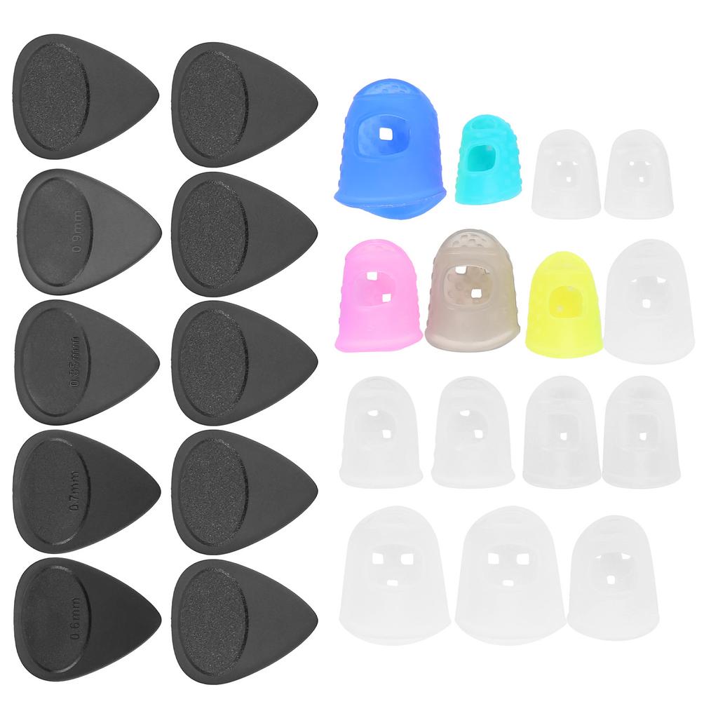 Frosted Guitar Picks Silicone Finger Cots Protector Musical Instrument Accessories