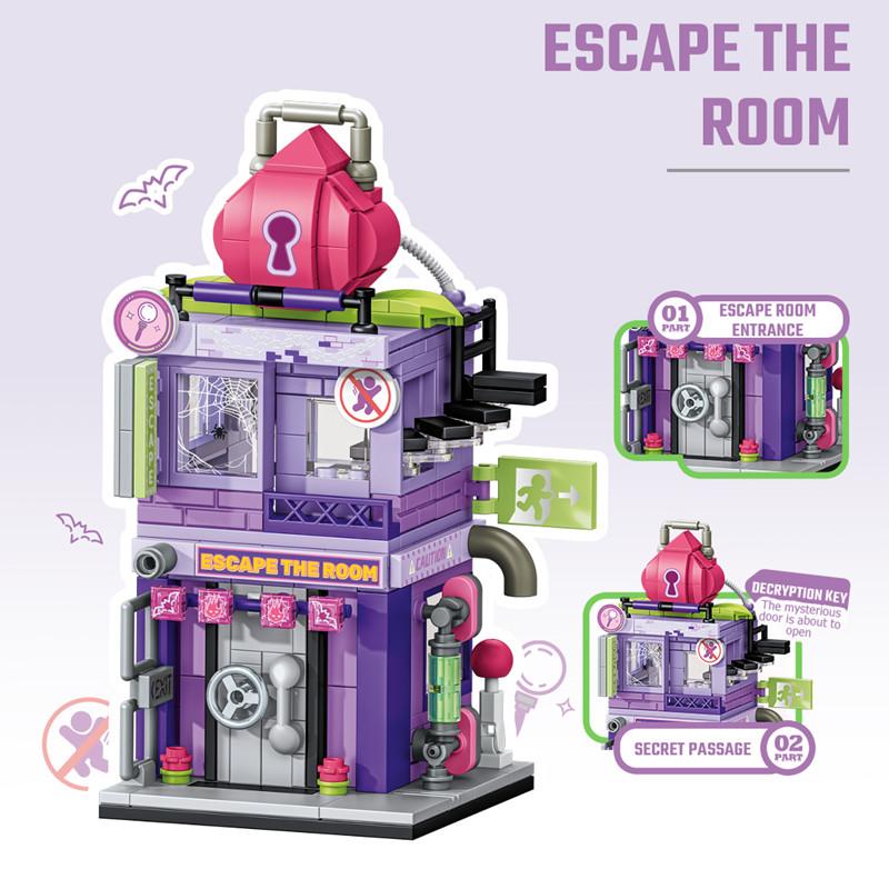 Non-Toxic Sembo Creative City Streetscape Bricks Dessert Shop Assemblage Building Blocks Kits Moc Home Architecture Models Children Gifts Toy