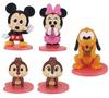 Secret Talk Disney Characters of 5 Gachapon Capsule Toy Fig. [Set (Complete)]