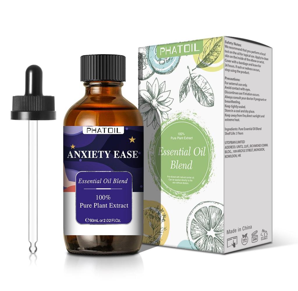 PHATOIL 60ML Essential Oil Blend for Anxiety Ease Sleep Easy Mosquito Repellent Pure Essential Oils and Carrier Oil for Slimming Hair Growth