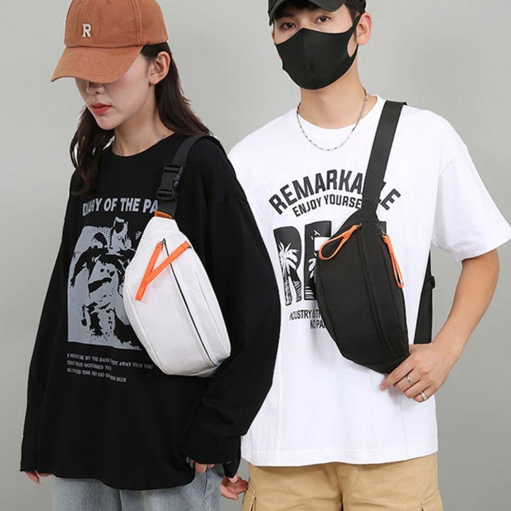 Adjustable Shoulder Strap Nylon Waist Bag Multi-pocket Diagonal Shoulder Bag Commuting