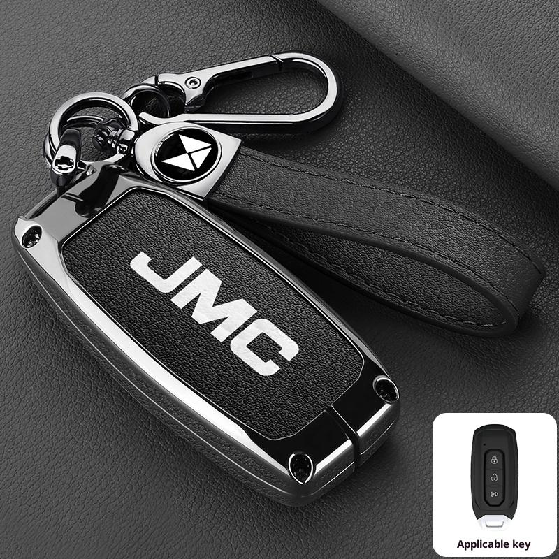Zinc Alloy Leather Car Key Fob Case For Ford Territory Ev Jiangling Jiangling Domain Tiger 7 9 Key Fob Accessories