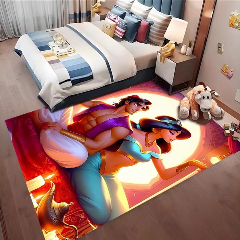 3D Aladdin Jasmine Princess Rugs for Living Room Bedroom Dining Children's Room Balcony Garden Decorative Carpet Fast Shipping