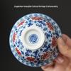 Jingdong Zhizao Yulihong Glazed Lotus Ceramic Tea Cup
