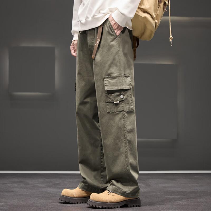 Men's 2025 Fall Casual Relaxed Fit Straight-Leg Workwear Pants