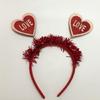 Woman Teens Tinsel Valentines Headband Hair Hoop Girls Banquet Party Hairband
