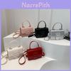 Schicke minimalistische Handtasche für Damen Stilvolle quadratische Geldbörse mit trendigem Schlossverschluss
