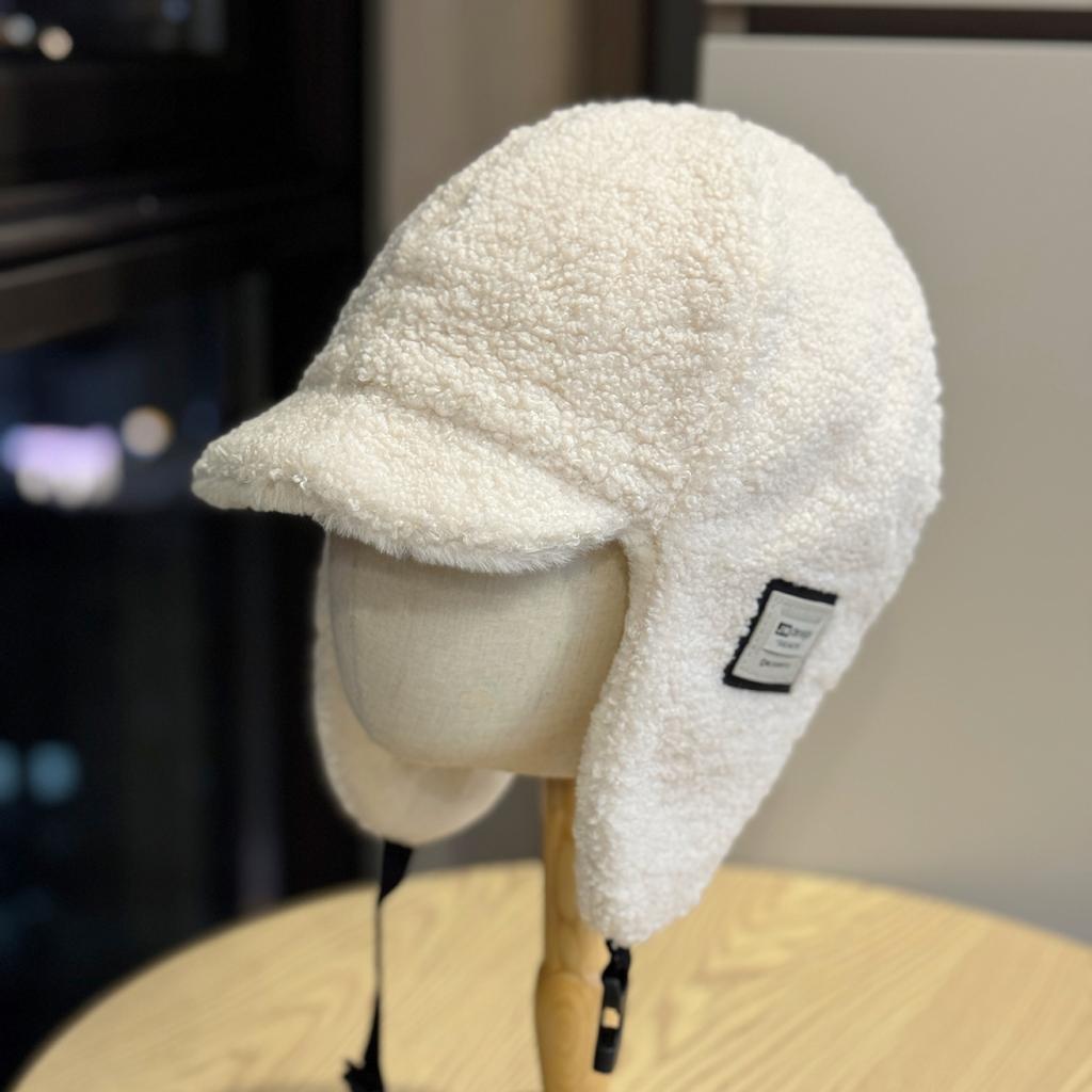 New Outdoor Cold Proof Lei Feng Hat for Men In Winter Plus Velvet and Thickened Warm Cotton Hat for Women Lamb Velvet Ear Protection Flying Hat