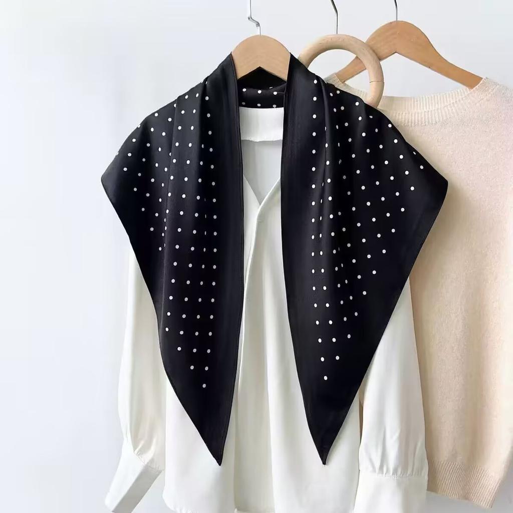 Summer 1116 New Twill Cool Triangle Scarf Women's Fashion Versatile Neck Protection Scarf Thin Sunscreen Outer Scarf