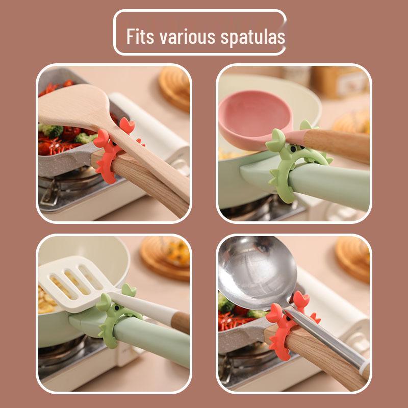 Silicone Kitchen Spatula Rest - Anti-Overflow Spoon Holder & Storage Rack for Stove