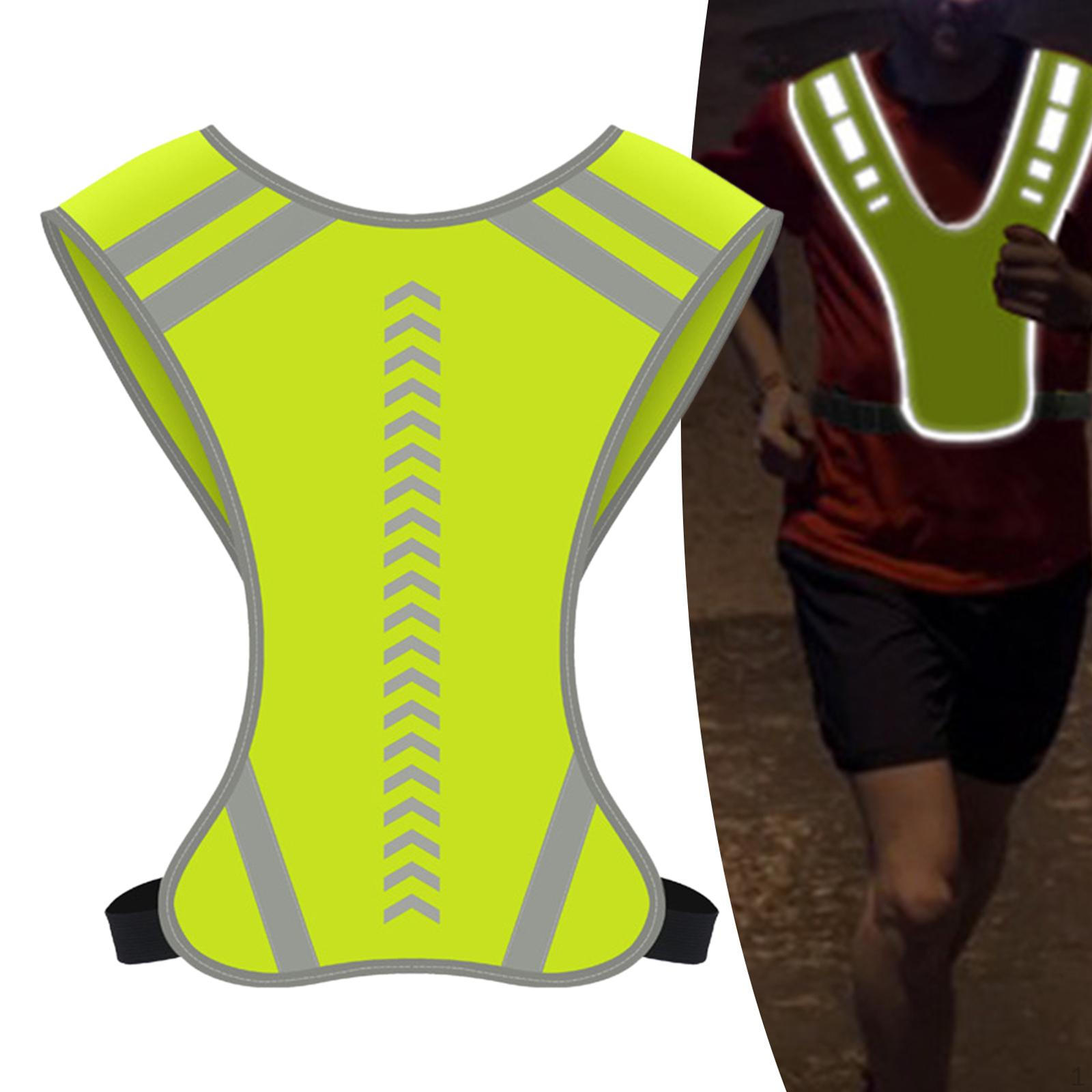 

Running Reflective Vest Gear, Safety High Visible Belt Straps for Night Cycling