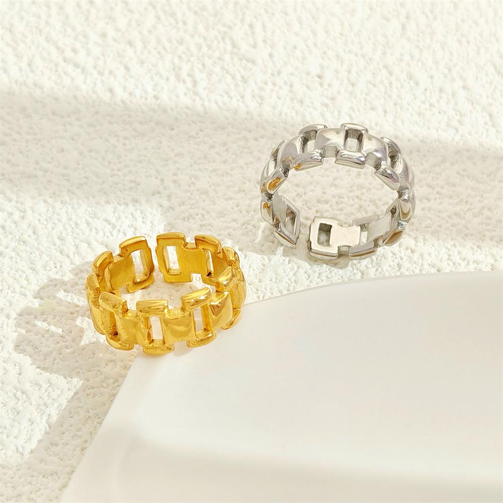 Innovative Adjustable Geometric Minimalist Real Gold Stainless Steel Jewelry