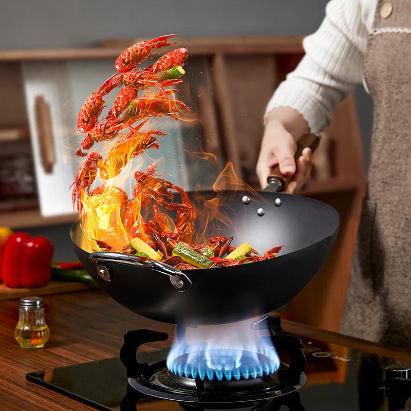 Kanda Japan Fiber Pattern Wrought Iron Wok