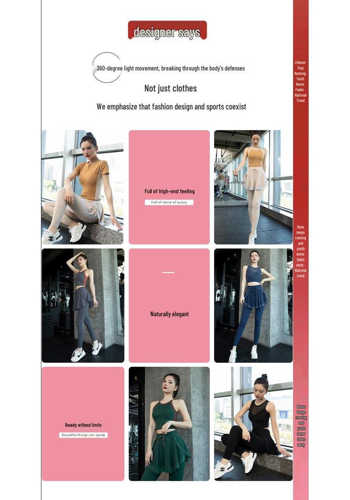 Women's Quick-Dry Slim-Fit Summer Sports Set - Pilates Short Top & High-End Yoga Wear