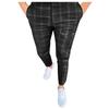 Men's Fashionable Stretch Trousers, Slim-fitting Plaid Trousers, Business Suit Trousers, Casual Golf Trousers