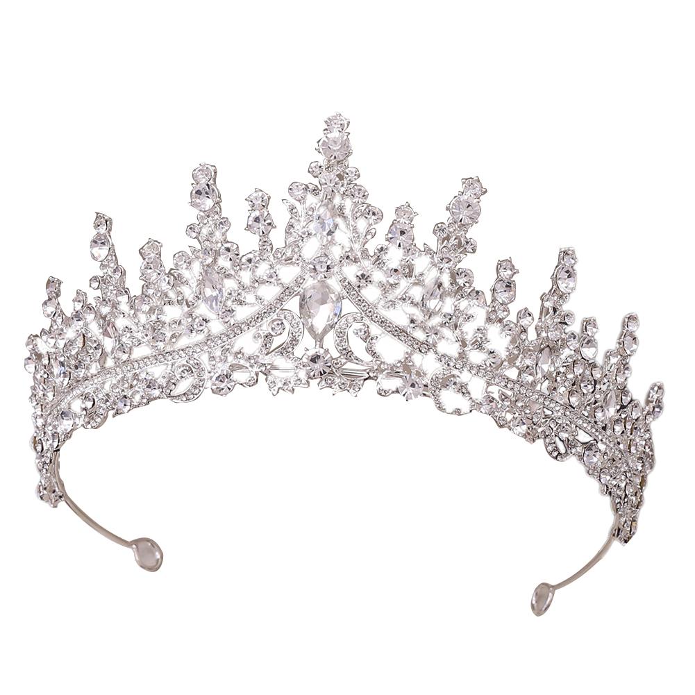 Luxury Tiara Crown For Women Fashion Inlaid Rhinestone Crowns Jewelry Accessories For Bride Wedding Birthday