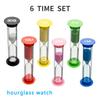 6 Pcs Colorful Sand Timer Set, Hourglasses For Shower/Bathroom Timer & Home Decoration, Kids Educational Time Management Kit