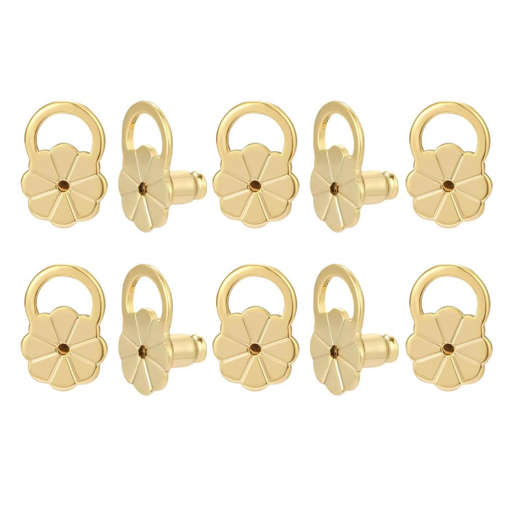 10 st Örhängeslyftare Justerbara Hypoallergena Öronlobsstöd Baksidor Metall Örhängestoppare för Hängande Örhängen