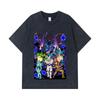 275 GSM Washed T-shirts 100% Cotton Dragon Ball V38 Dragons Print Unisex Heavy Cotton T Shirt