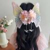 Mesh Big Butterfly Wing Hairpins Kawaii Elf Ear Headband Fashion Children's Headdress  Daily