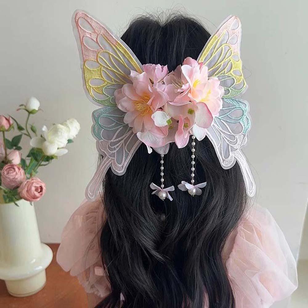 Kawaii Butterfly Fairy Hair Hoop Sweet Elf Ear Headband Princess Headband Flower Headband  Party