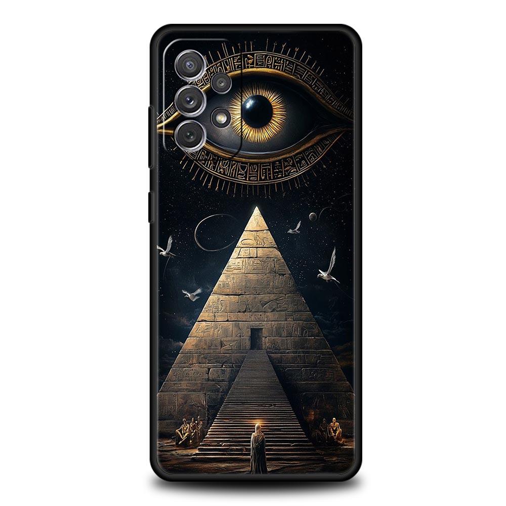 Ancient Egypt Egyptian God pyramid Case For Samsung A15 A13 A51 A71 A41 A31 A21S A03S A05 A35 A55 A23 A25 A33 A53 A73 5G Cover