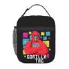 Gorilla Tag Cool Rote Isolierte Lunchtasche für Damen Kinder Tragbare Lebensmittelboxen Thermische Lunchbox Tragetasche