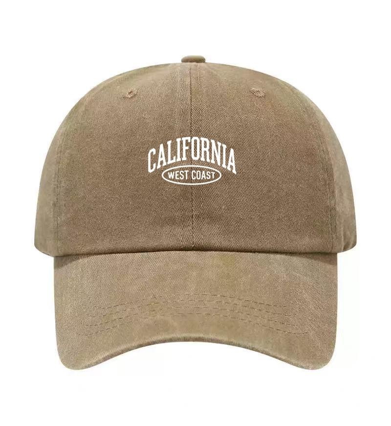 Berretto da Baseball in Cotone Lavato Stampato California Regolabile Classico Snapback Cappello da Papà Traspirante Cappello da Sole per Golf Pesca Outdoor