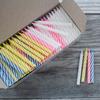 New Product 288 Packs of Colored Threaded Small Candles Mixed Color Stripes Party Decoration Box Candles Without Base