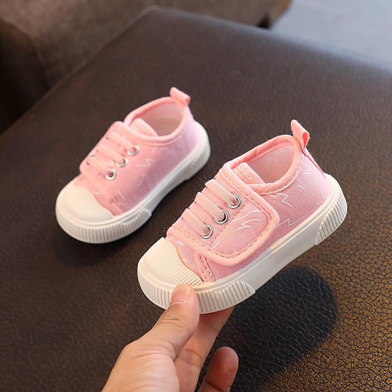 Toddler Breathable Canvas Shoes - Spring & Autumn Baby Walking Shoes, Non-Slip Skate Shoes for Boys & Girls, Casual Kids' Single Shoes.