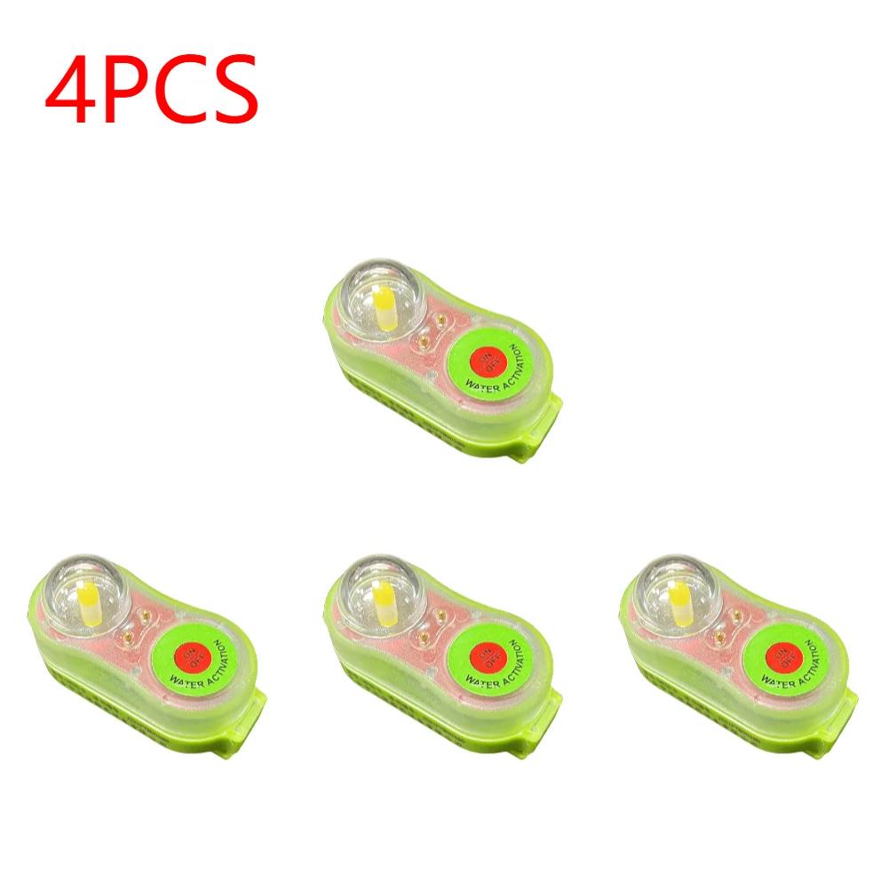 1-5Pcs LED Lithium Seawater Self-Lighting Light Life Jacket Light Waterproof Plastic Life-saving Vest Lamp For Adults Children