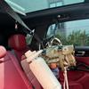 Car Hanging Clothes Rack Multifunctional with Storage Hooks Heavy Duty Non-slip Holder for Road Trip Luggage Storage