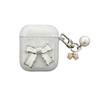 Stereo Butterfly Suitable For Airpods3/4 Protective Case Transparent Apple Airpodpro Bluetooth Headset Case Pearl