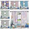 2pcs Feather Pattern Window Curtains Elegant Style Home Bedroom Living Room Blackout Curtains Thermal Insulation Washable Fabric