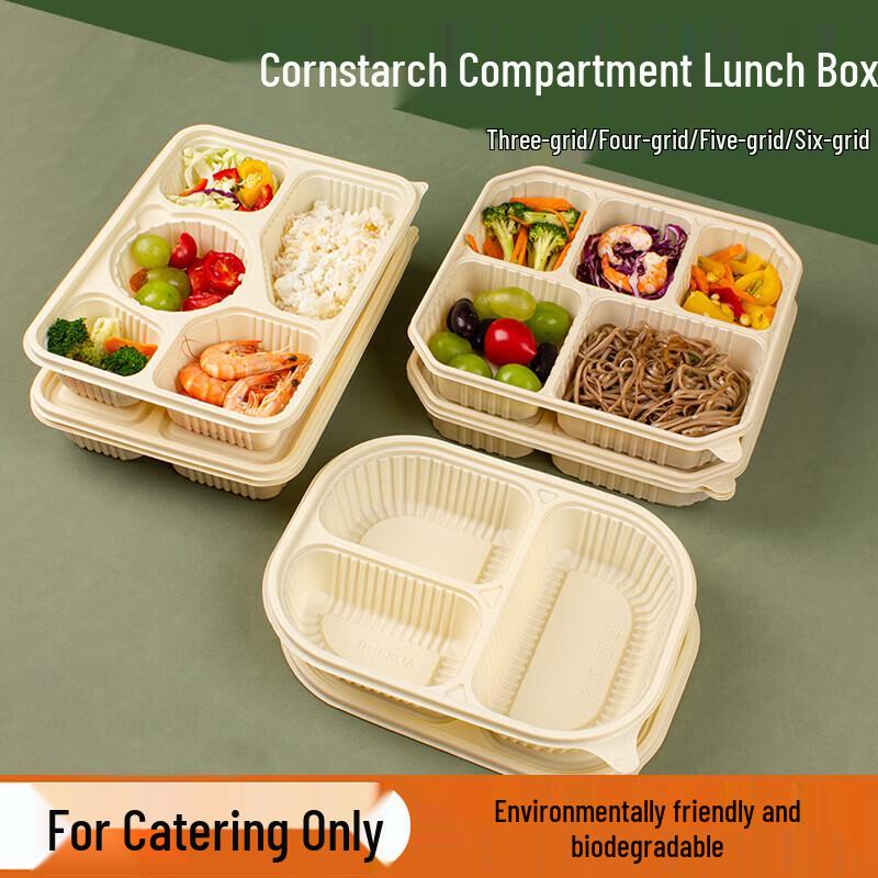 Corn Starch Disposable Meal Prep Containers