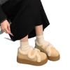 Thick-soled plush shoes women wear ugly snow boots winter new thickened thermal cotton shoes board shoes