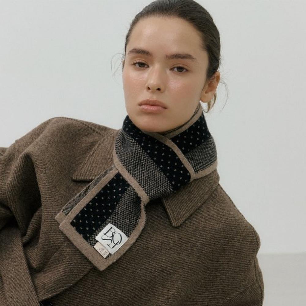 Bb De Soli De Cozy Dot Mini Muffler  2colors grey