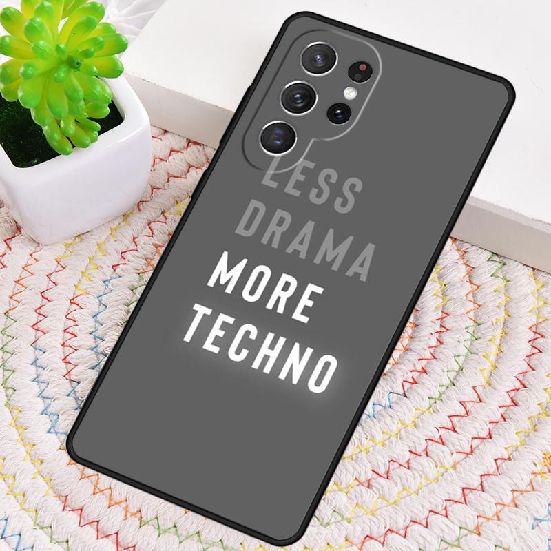 Love Techno Music Quotes Silicone Phone Case For Samsung Galaxy Note 10 Pro S26 S25 S24 S23 S22 S21 Plus S25Ultra Capa Cover