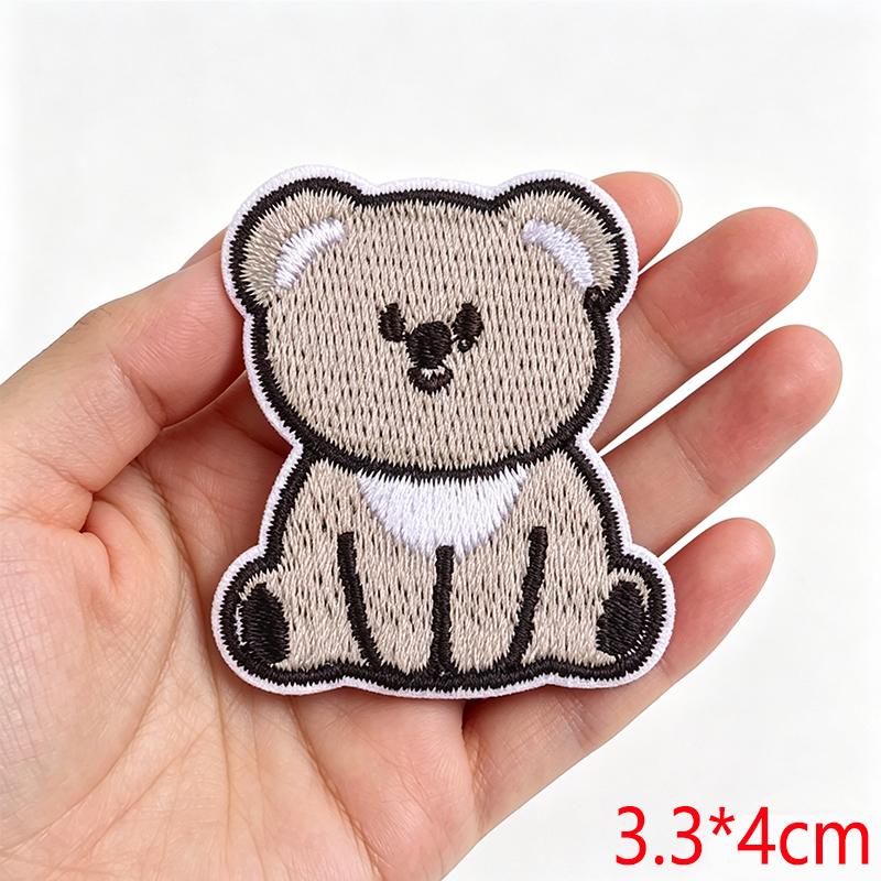 Cartoon Cute Small Animal Embroidered Iron On Patch DIY for Hats Jeans Backpack Clothing Sew Sticker Decoration Cap