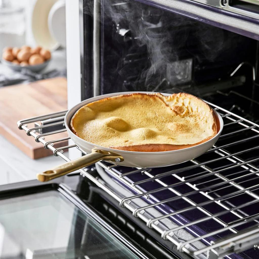 GREENPAN PADOVA FRYING PAN & Wok (28CM) Dishwasher Oven Safe PFAS-Free Brown