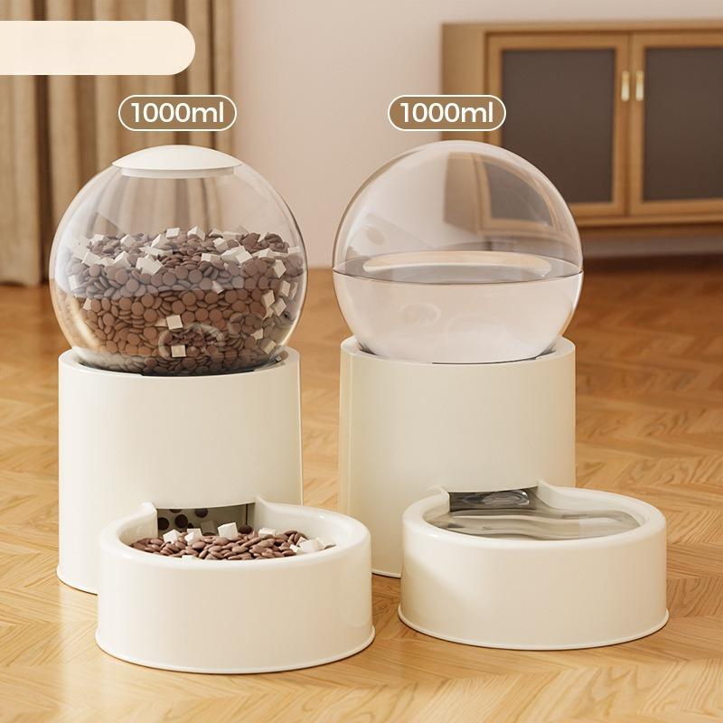 

Cat Automatic Feeding Water Dispenser Large-capacity Automatic Circulation Cat Dog Rice Bowl Feeder Dog Food Container Products белый