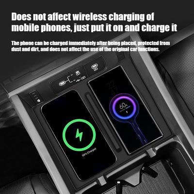 Car Phone Non-slip Charger Mat Silicone Protective Pad Wireless Charging Pad for Hyundai Santa Fe 2025 Auto Interior Accessories